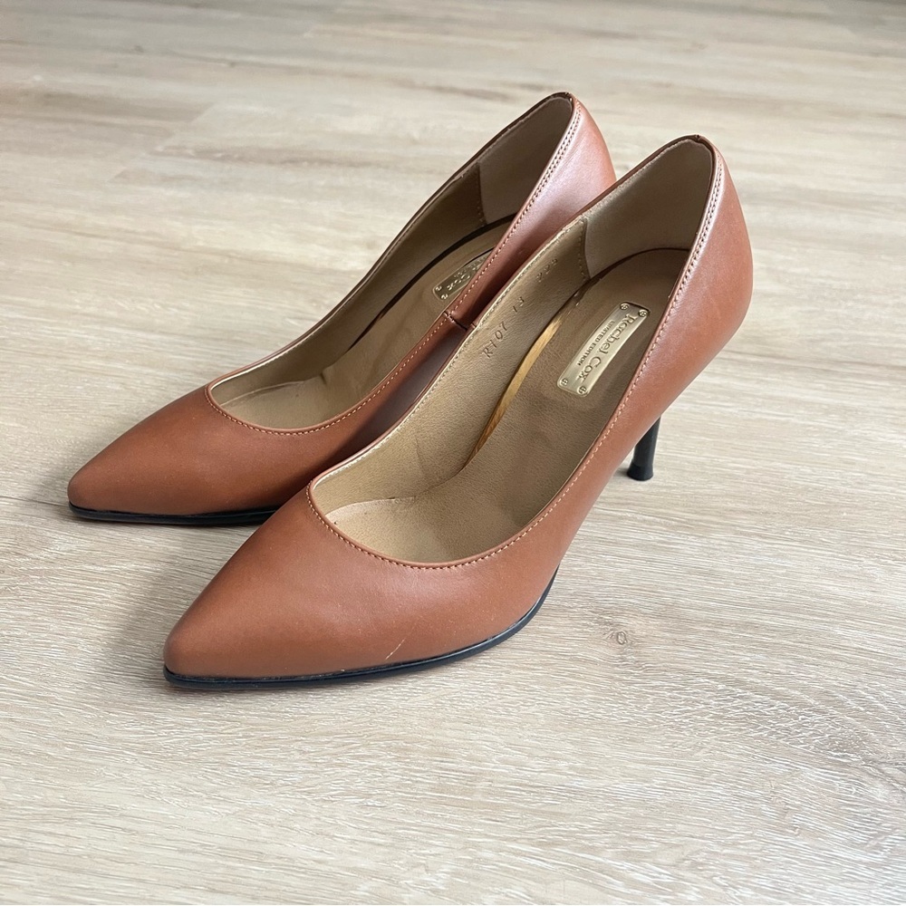 Rachel Cox Tan Neutral Pumps Limited Edition Leather Size 5.5